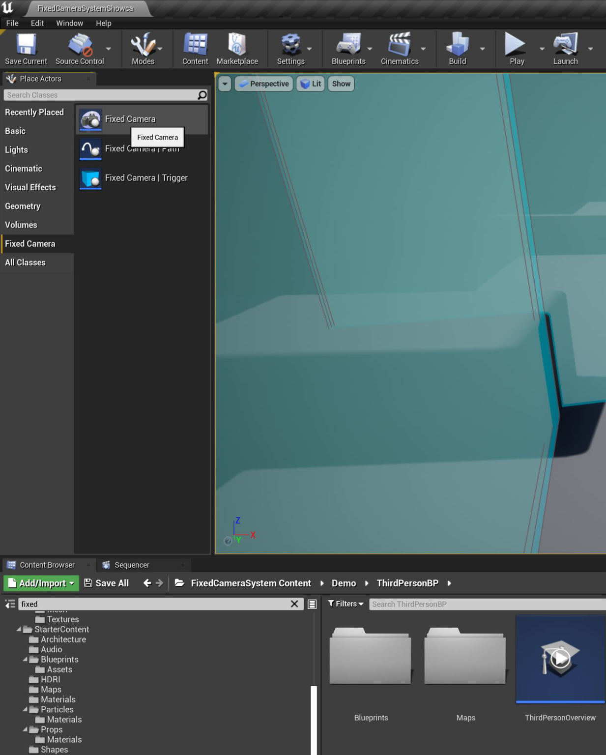 Fixed Camera System - First Steps - Gerlogu